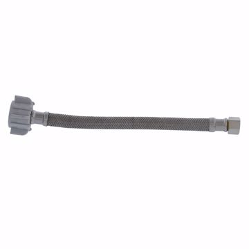 Picture of 3/8" Compression x 7/8" BC x 9" Braided Stainless Steel Toilet Connector