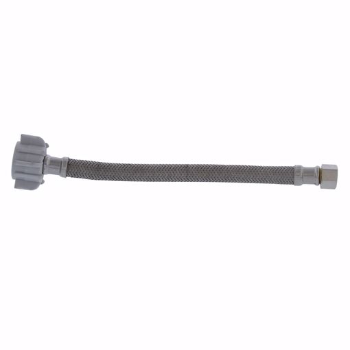 Picture of 3/8" Compression x 7/8" BC x 9" Braided Stainless Steel Toilet Connector