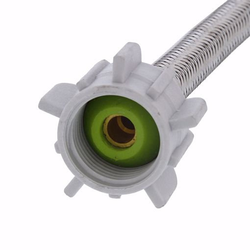 Picture of 3/8" Compression x 7/8" BC x 12" Braided Stainless Steel Toilet Connector
