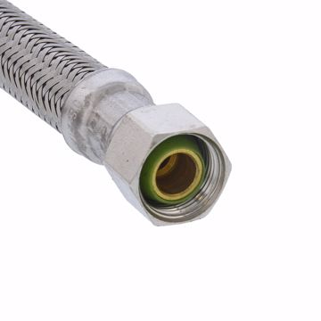 Picture of 3/8" Compression x 7/8" BC x 20" Braided Stainless Steel Toilet Connector