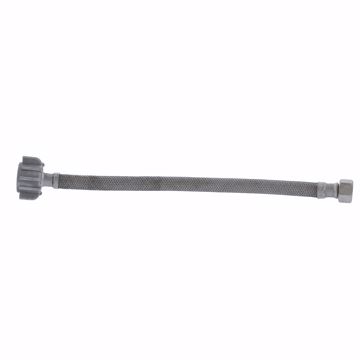 Picture of 1/2" Compression x 7/8" BC x 12" Braided Stainless Steel Toilet Connector