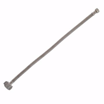 Picture of 1/2" Compression x 7/8" BC x 20" Braided Stainless Steel Toilet Connector