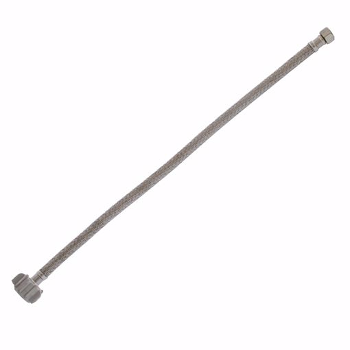 Picture of 1/2" Compression x 7/8" BC x 20" Braided Stainless Steel Toilet Connector