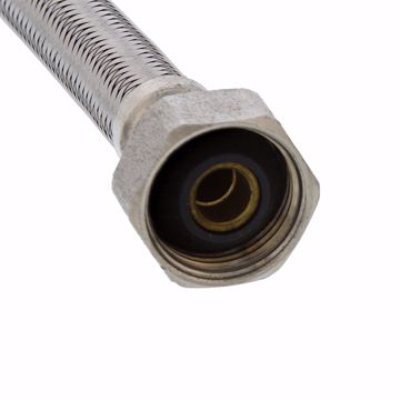 Picture of 1/2" FIP x 7/8" BC x 9" Braided Stainless Steel Toilet Connector