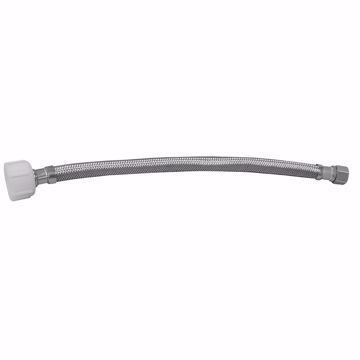 Picture of 1/2" FIP x 7/8" BC x 12" Braided Stainless Steel Toilet Connector