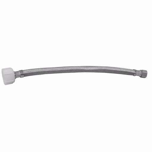 Picture of 1/2" FIP x 7/8" BC x 12" Braided Stainless Steel Toilet Connector