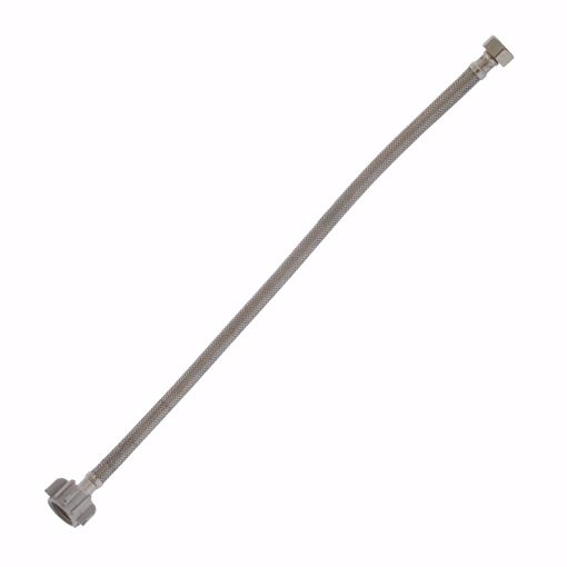 Picture of 1/2" FIP x 7/8" BC x 20" Braided Stainless Steel Toilet Connector
