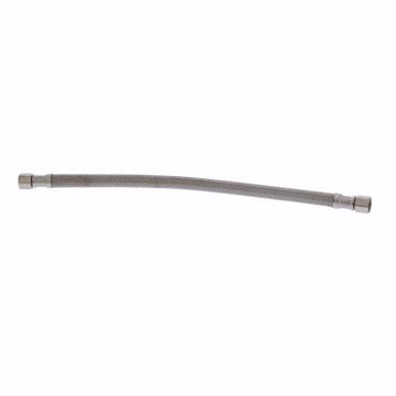 Picture of 1/4" Compression x 1/4" Compression x 12" Braided Stainless Steel Ice Maker Connector