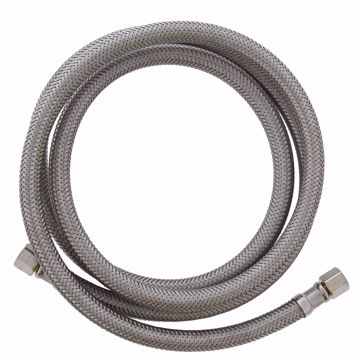 Picture of 1/4" Compression x 1/4" Compression x 60" Braided Stainless Steel Ice Maker Connector