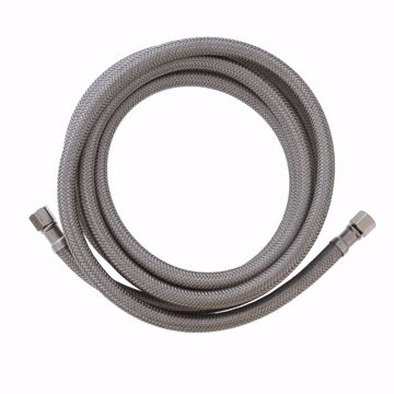 Picture of 1/4" Compression x 1/4" Compression x 84" Braided Stainless Steel Ice Maker Connector