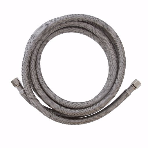 Picture of 1/4" Compression x 1/4" Compression x 84" Braided Stainless Steel Ice Maker Connector