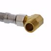 Picture of 3/8" Compression x 3/8" Compression x 48" Braided Stainless Steel Dishwasher Connector with 3/8" MIP 90° Elbow