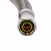 Picture of 3/8" Compression x 3/8" Compression x 72" Braided Stainless Steel Dishwasher Connector with 3/8" MIP 90° Elbow