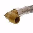 Picture of 1/2" Compression x 3/8" Compression x 60" Braided Stainless Steel Dishwasher Connector with 3/8" MIP 90° Elbow