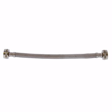 Picture of 3/4" FEM Hose x 3/4" FEM Hose x 12" Braided Stainless Steel Washing Machine Connector