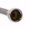 Picture of 3/4" FEM Hose x 3/4" FEM Hose 60" Braided Stainless Steel Washing Machine Connector with 90° Elbow