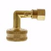 Picture of 3/8" Compression x 3/8" Compression x 60" Braided Stainless Steel Dishwasher Connector with 3/4" Female Garden Hose Thread with 90° Elbow Fitting and 3/8" MIP 90° Elbow