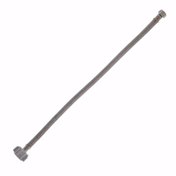 Picture of 1/2" Flare x 7/8" BC x 20" Braided Stainless Steel Toilet Connector