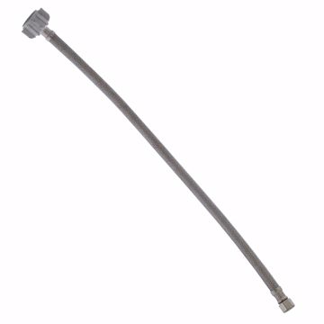 Picture of 3/8" Flare x 7/8" BC x 20" Braided Stainless Steel Toilet Connector