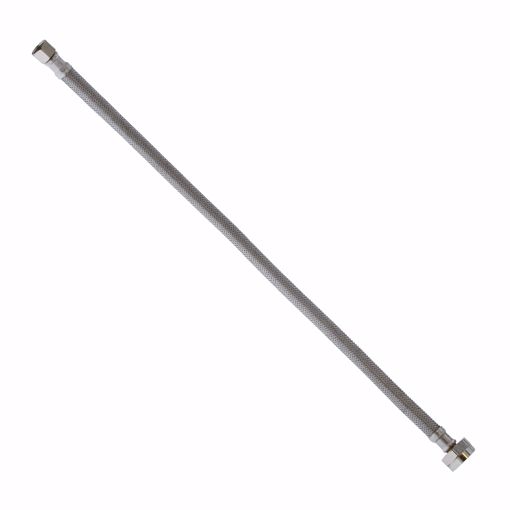 Picture of 3/8" Compression x 7/8" BC x 20" Braided Stainless Steel Toilet Connector with Brass Nut