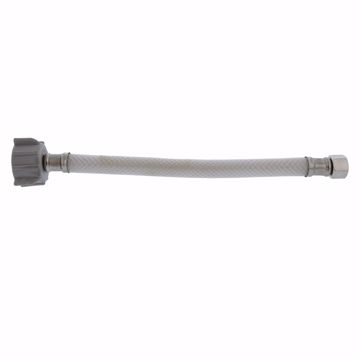 Picture of 3/8" Compression x 7/8" BC x 9" Flexible Vinyl Toilet Connector