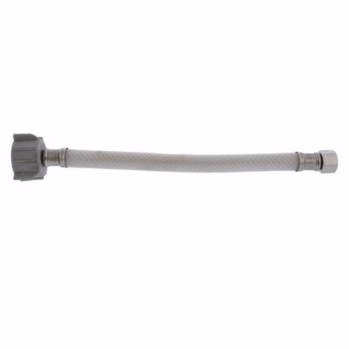 Picture of 3/8" Compression x 7/8" BC x 9" Flexible Vinyl Toilet Connector