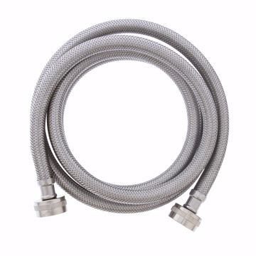 Picture of 3/4" FEM Hose x 3/4" FEM Hose x 72" Braided Stainless Steel Washing Machine Connector