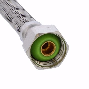 Picture of 3/8" Compression x 1/2" FIP x 9" Braided Stainless Steel Faucet Connector