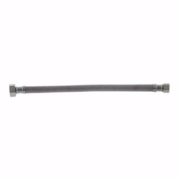Picture of 3/8" Compression x 1/2" FIP x 12" Braided Stainless Steel Faucet Connector