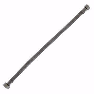 Picture of 1/2" Compression x 1/2" FIP x 16" Braided Stainless Steel Faucet Connector