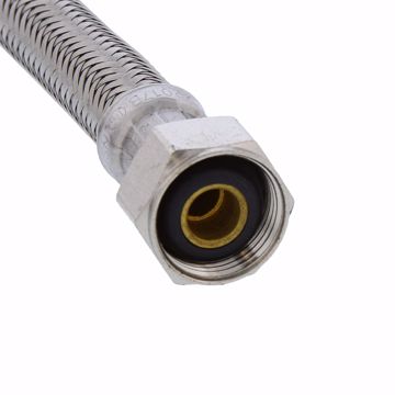 Picture of 1/2" Compression x 1/2" FIP x 20" Braided Stainless Steel Faucet Connector