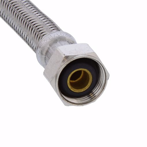 Picture of 1/2" Compression x 1/2" FIP x 20" Braided Stainless Steel Faucet Connector