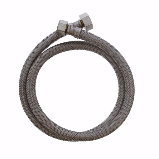 Picture of 1/2" Compression x 1/2" FIP x 36" Braided Stainless Steel Faucet Connector