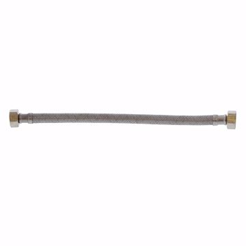 Picture of 1/2" FIP x 1/2" FIP x 12" Braided Stainless Steel Faucet Connector