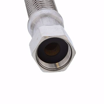 Picture of 3/8" Flare x 3/8" Compression x 12" Braided Stainless Steel Texas Style Faucet Connector