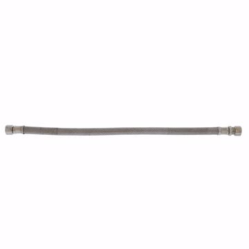 Picture of 3/8" Flare x 3/8" Compression x 16" Braided Stainless Steel Texas Style Faucet Connector