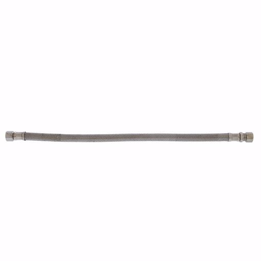 Picture of 3/8" Flare x 3/8" Compression x 16" Braided Stainless Steel Texas Style Faucet Connector