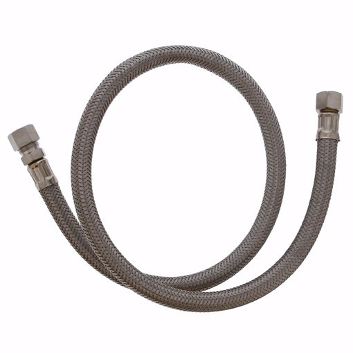 Picture of 3/8" Flare x 3/8" Compression x 30" Braided Stainless Steel Texas Style Faucet Connector