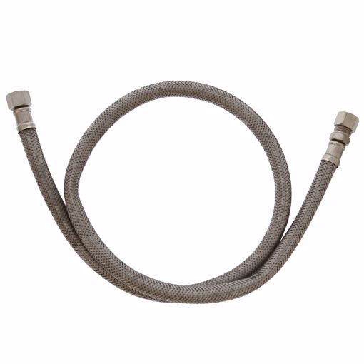 Picture of 3/8" Flare x 3/8" Compression x 36" Braided Stainless Steel Texas Style Faucet Connector