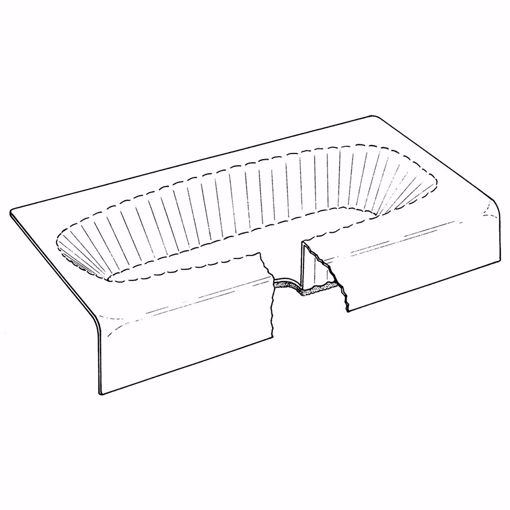 Picture of 16" x 60" x 42" Bathtub Protector for Oval Tubs, Carton of 25