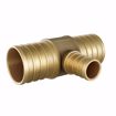 Picture of 1-1/4" x 1-1/4" x 3/4" F1807 Brass PEX Reducing Tee, Bag of 5