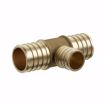 Picture of 1-1/2 x 1-1/2" x 1- 1/4" F1807 Brass PEX Reducing Tee, Bag of 5
