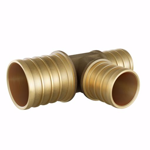 Picture of 2" x 1-1/2" x 1-1/2" F1807 Brass PEX Reducing Tee, Bag of 1