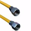 Picture of 3/8" OD (1/4" ID) X 12" Long, 3/8" Female Pipe Thread X 3/8" Female Pipe Thread, Yellow Coated Corrugated Stainless Steel Gas Connector