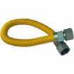 Picture of 1" OD (3/4" ID) X 18" Long, 3/4" Female Pipe Thread X 3/4" Female Pipe Thread, Yellow Coated Corrugated Stainless Steel Gas Connector