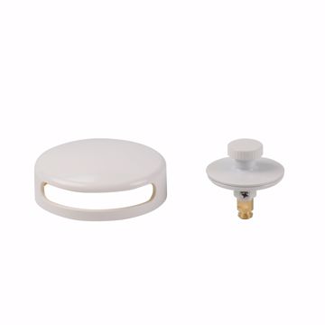 Picture of Snap-On Bathtub Faceplate with Lift and Turn Stopper, White