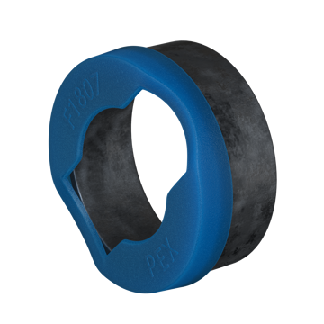 Picture of 1" PEX Copper Crimp Ring with Positioning Cap, Bag of 100